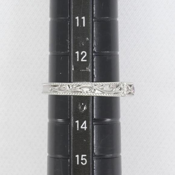 LuxUness K18 White Gold Amethyst Ring 13 Metal Ring - Picture 5 of 7